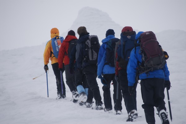 Approaching the summit of Cairn Gorm in Winter, Cairngorms, Scotland