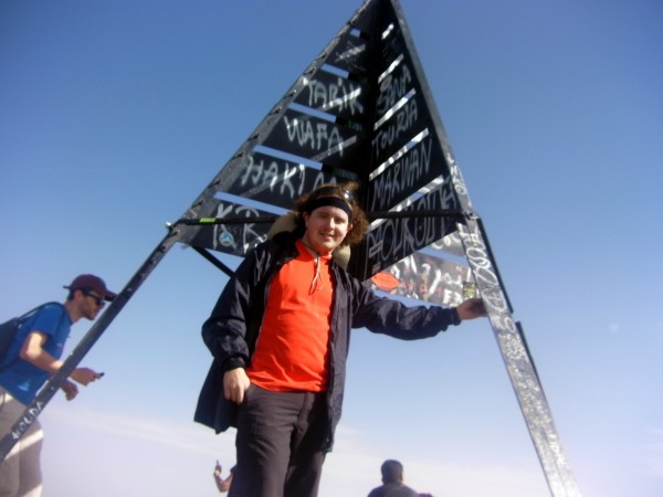 At the summit of Mount Toubkal