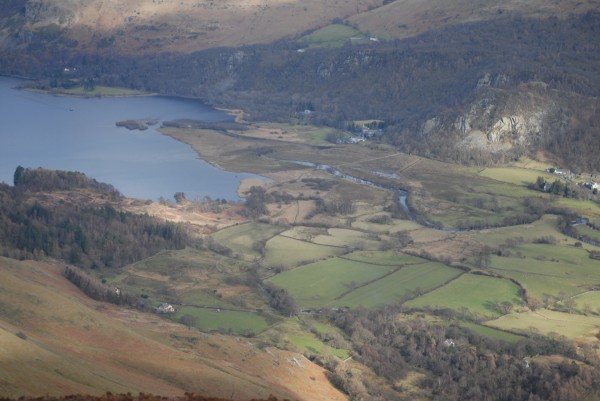 Grange and Derwent Water, Borrodale, from Catbells, Lake District, UK