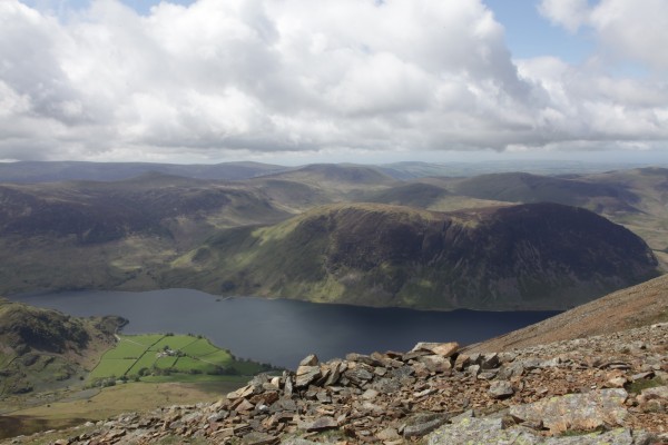 ...and Crummock Water in the valley far below us.