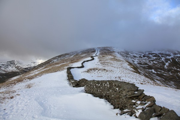 Looking up Low Pike, Lake District, UK