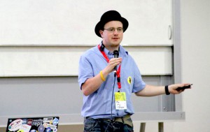 Speaking at FLOSSK13 in Pristina, Kosovo