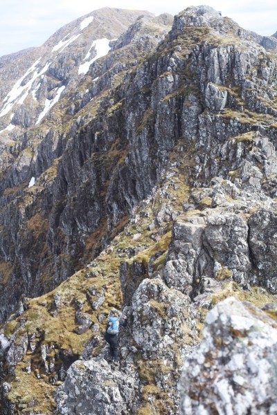 Looking back along the ridge - can you see the path?