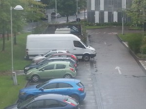 Parking the van at work